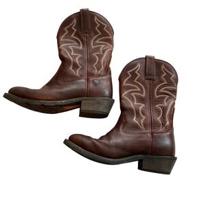 Ariat Men's Western Cowboy Boots Brown Leather Size 8EE Style 10005934